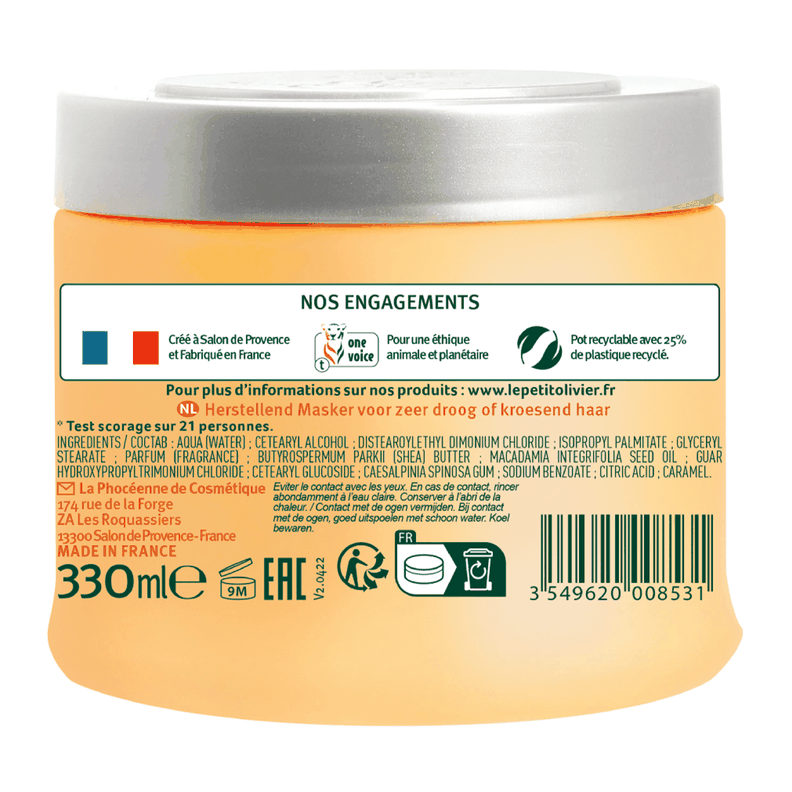 Mascara Nutriente Cabello Rizado 330ml, Le Petit Olivier-1