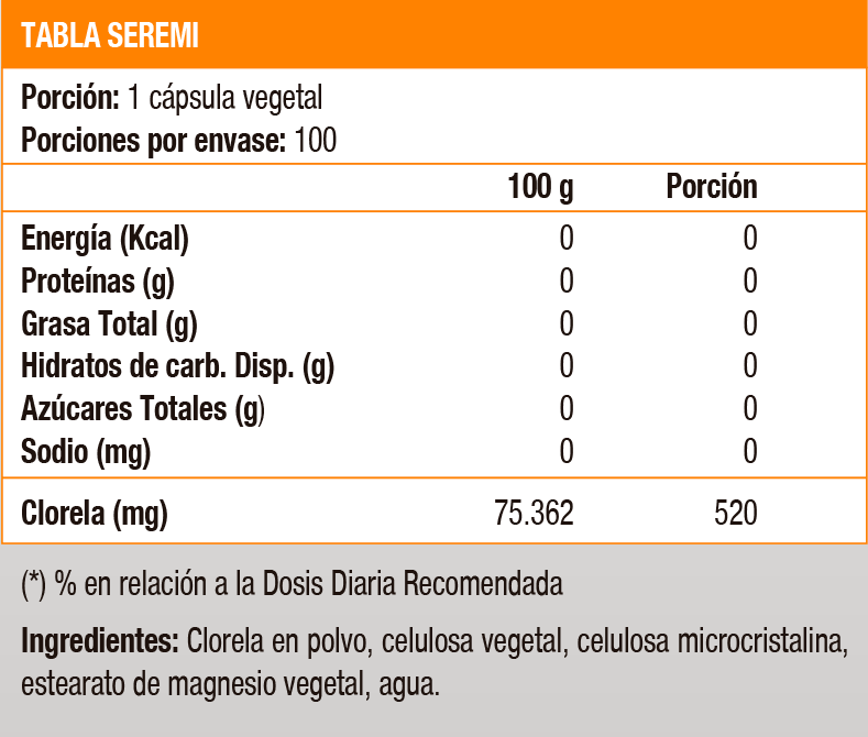 Chlorella, Superalimento (100 caps)-2