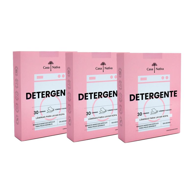 Pack Triple Detergente Láminas Sin Aroma-0