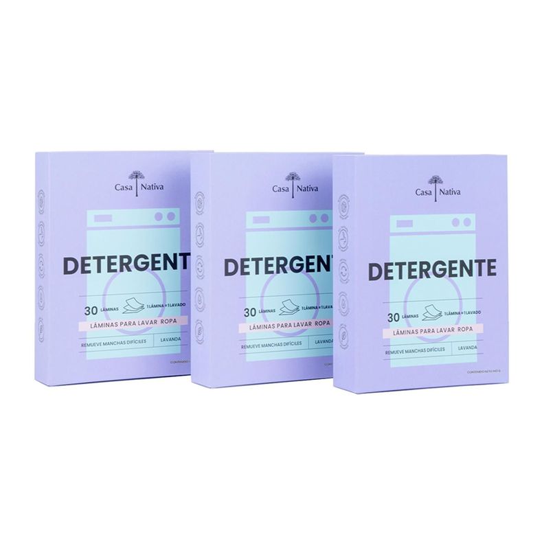 Pack Triple Detergente Láminas Lavanda-0