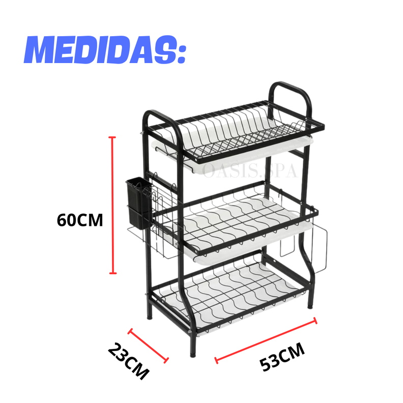 Secador Escurridor De Loza Platos 3 Niveles-1