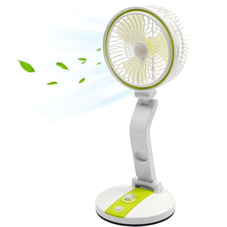 Ventilador Plegable Con Luz Led De Escritorio Recargable-1
