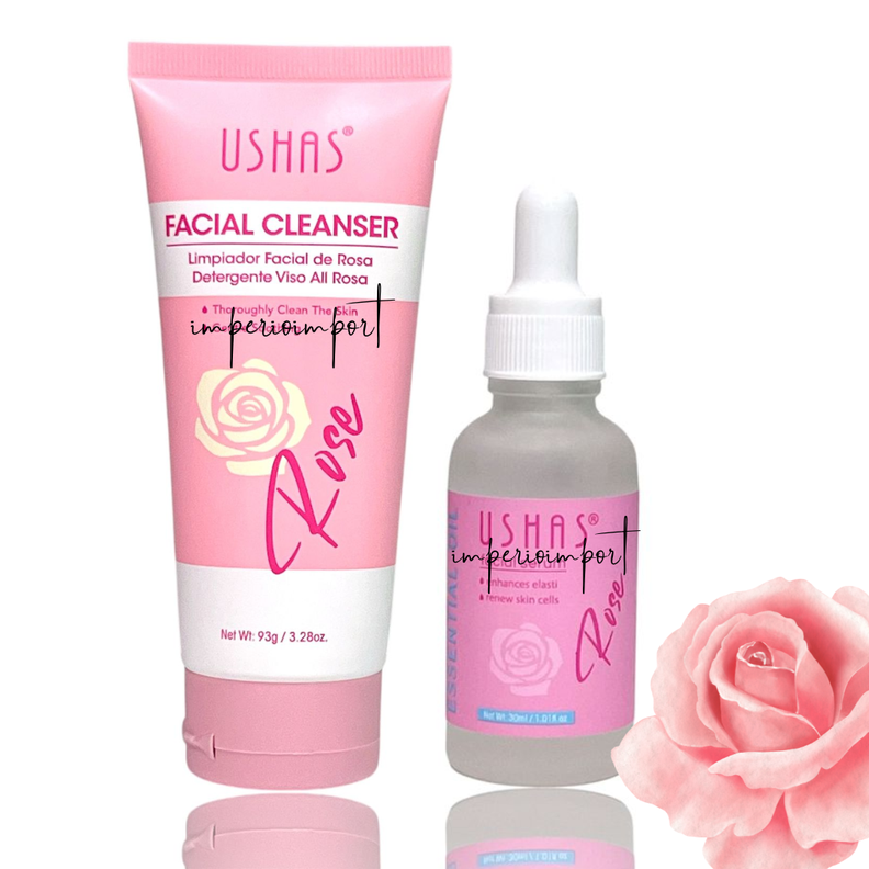 Limpiador facial + Serum Hidratante De Rosa -1