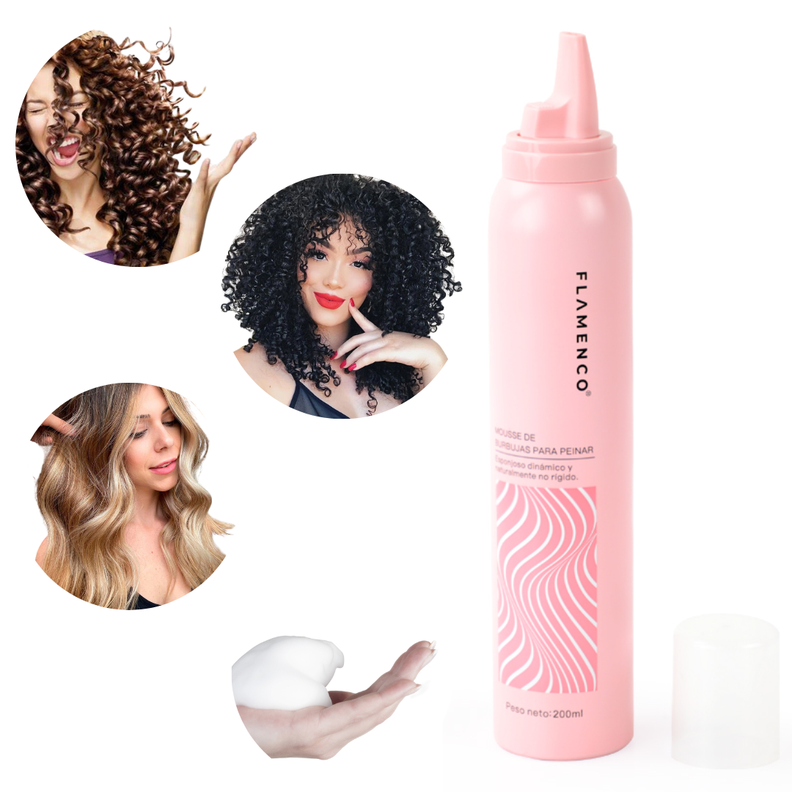 Mousse De Burbujas Cabello Rizado Ondulado -1