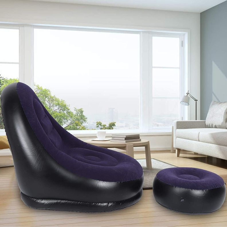 Sofa Sillon Inflable 2 Piezas Inflador Manual-2
