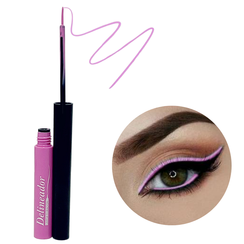 Delineador Liquido De Ojos Pastel Color Fucsia-1