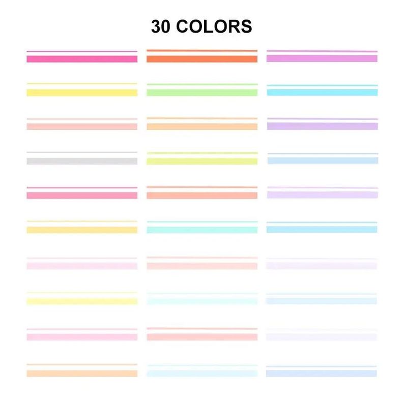 Destacadores Set 30 Colores Pastel-2