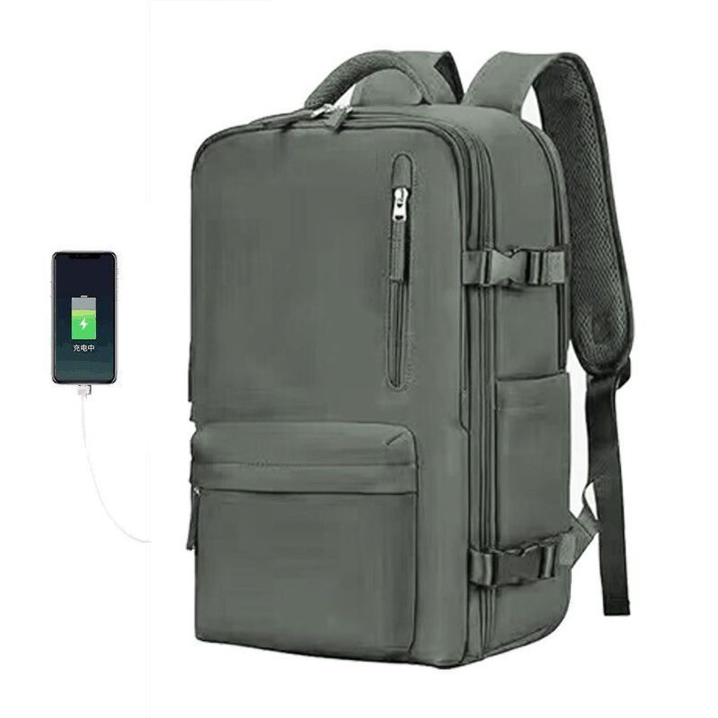 Mochila Viaje Bolso Avión Impermeable Viral Zapatos USB-1