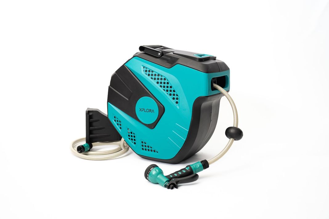 Manguera Carrete Retráctil Xplora Soporte Extensible 25m-0