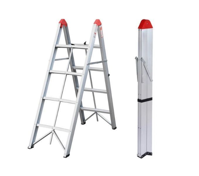 Escalera Step A Fold Plegable Compacta Portátil 150kg Tijera-0
