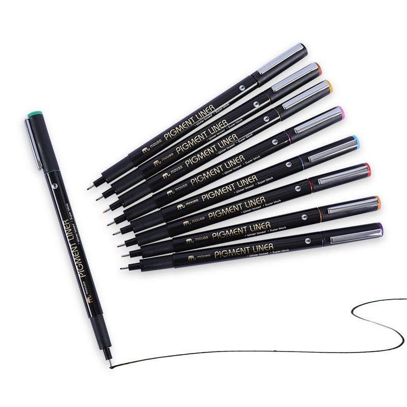 Lapices Tiralineas Set 9 Colores Lettering Marcador Mobee-2