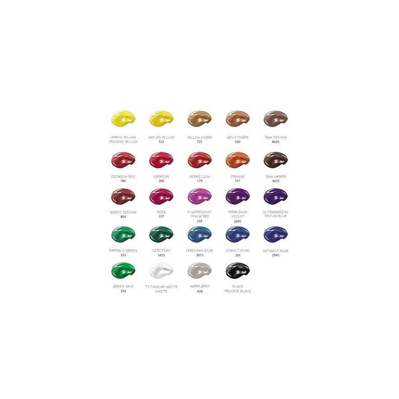Pintura Acrílica 24 Colores Oleo Incluye Pinceles Set Mobee-1