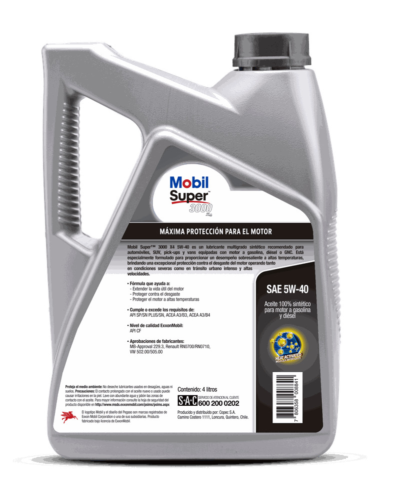 Aceite motor Mobil SUPER 3000 XE4 5W-30, 4lt-1