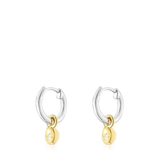 Aros bicolor de aro con colgante Joy Bits Tous-0