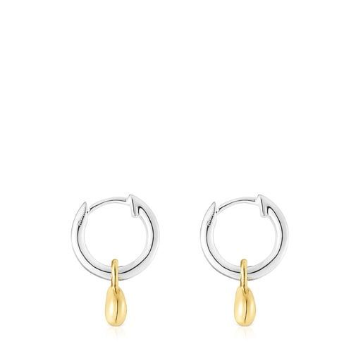 Aros bicolor de aro con colgante Joy Bits Tous-1