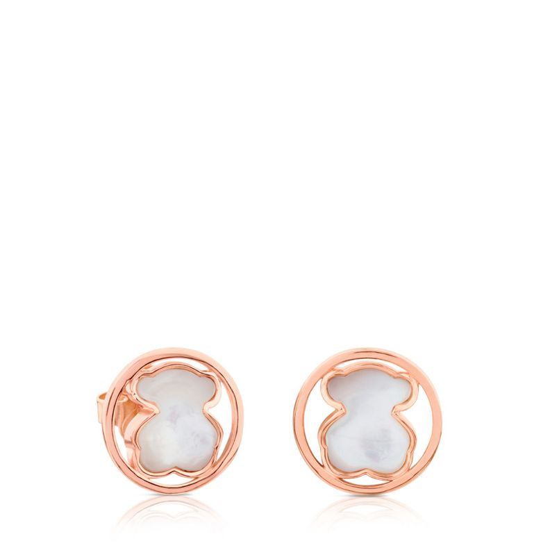 Aros Camille de Plata Vermeil rosa con Nácar Tous-0