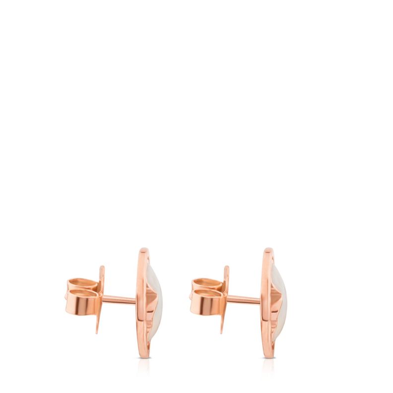 Aros Camille de Plata Vermeil rosa con Nácar Tous-1