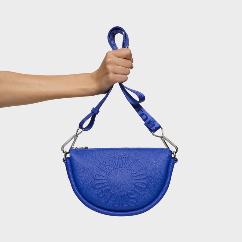 Bandolera mediana de piel azul eléctrico TOUS Miranda-5