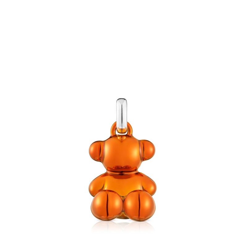 Colgante oso de acero en color naranja Bold Bear-0