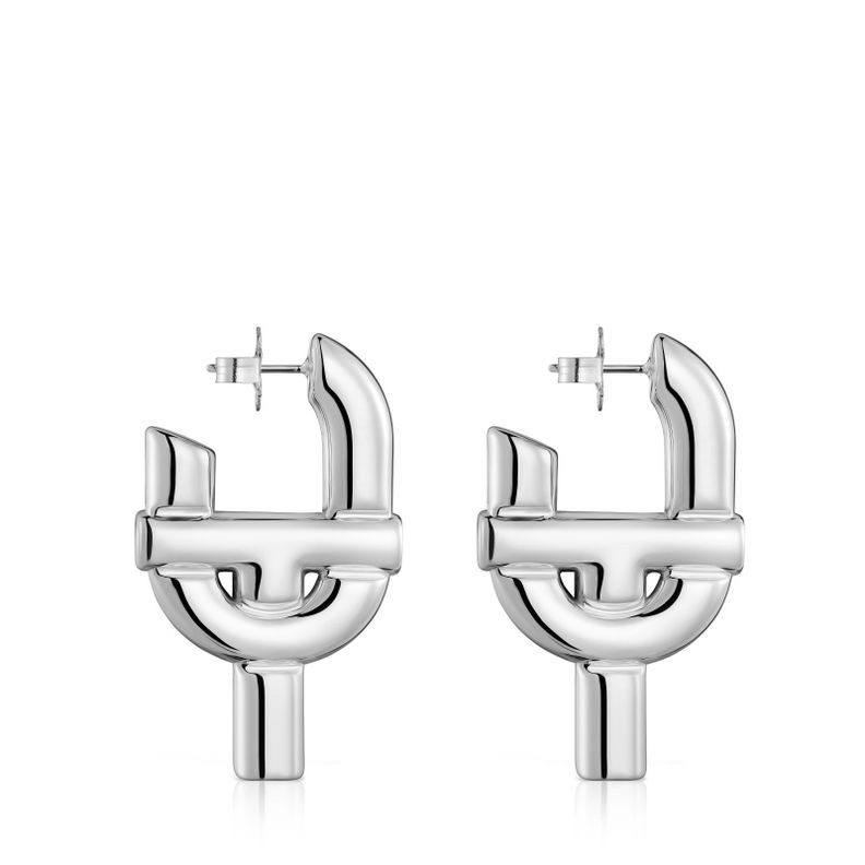 Pendientes grandes de plata TOUS MANIFESTO-1