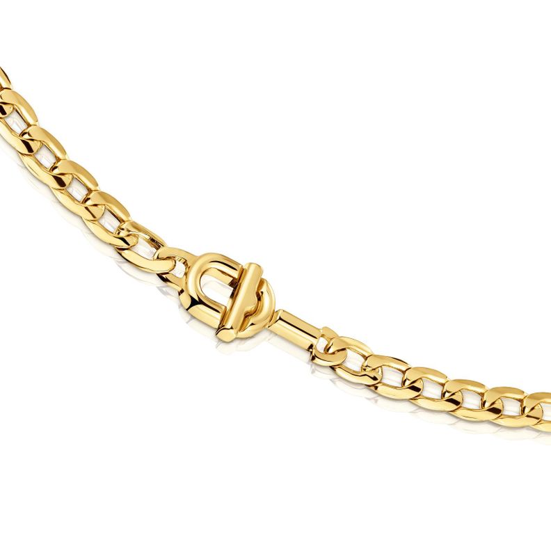 Gargantilla barbada con baño de oro 18 kt sobre plata-1