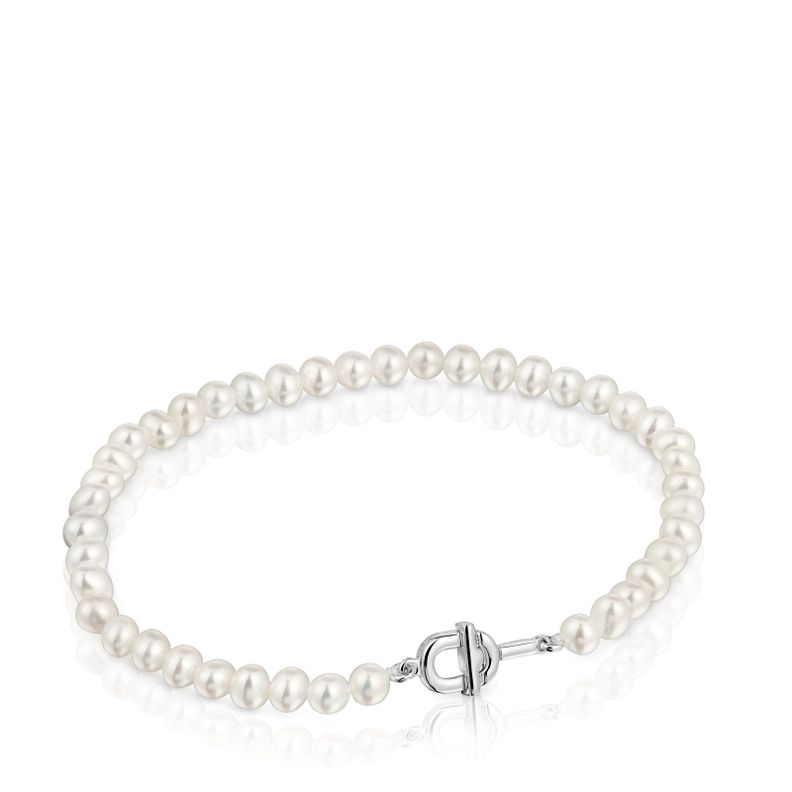 Pulsera de plata y perlas cultivadas TOUS MANIFESTO-0