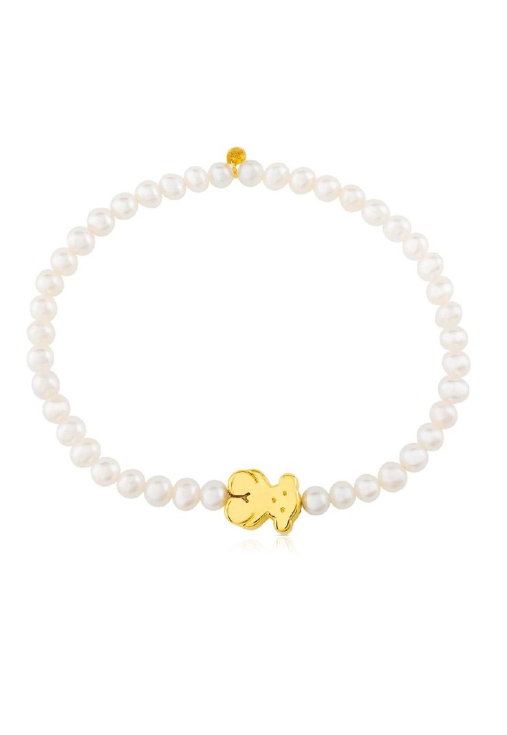 Pulsera Tous Sweet Dolls en oro amarillo y perlas-1