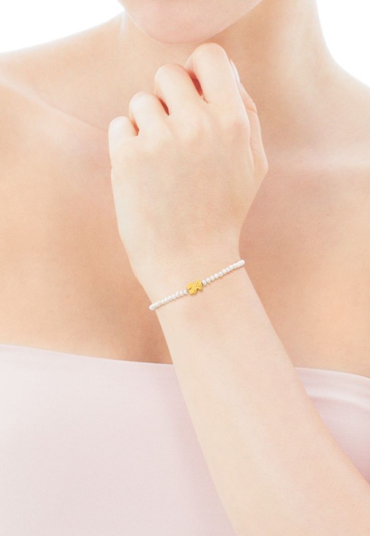 Pulsera Tous Sweet Dolls en oro amarillo y perlas-3