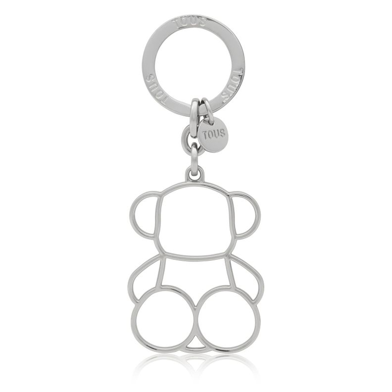 Llavero Silhouette plateado Bold Bear-0