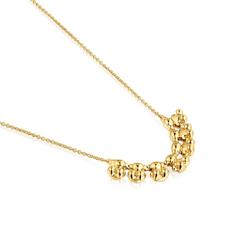 Collar corto con baño de oro 18 kt sobre plata y detalle Bold Bear-2
