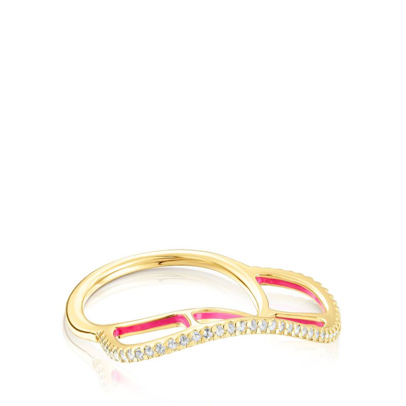 Anillo de plata vermeil y topacios Gregal Tous-1
