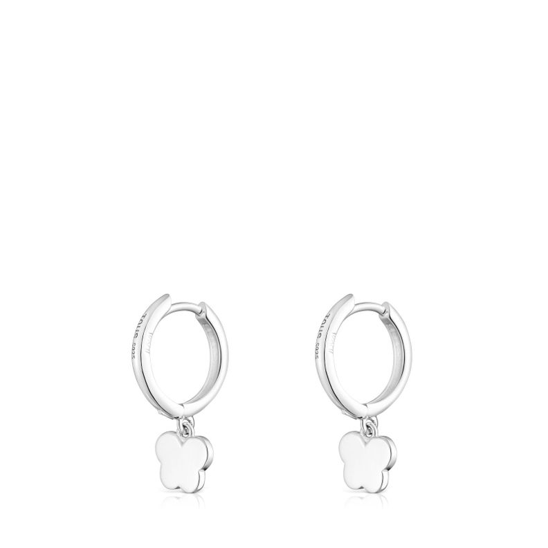 Aros aro de plata y rodolita mariposa Bold Motif-2