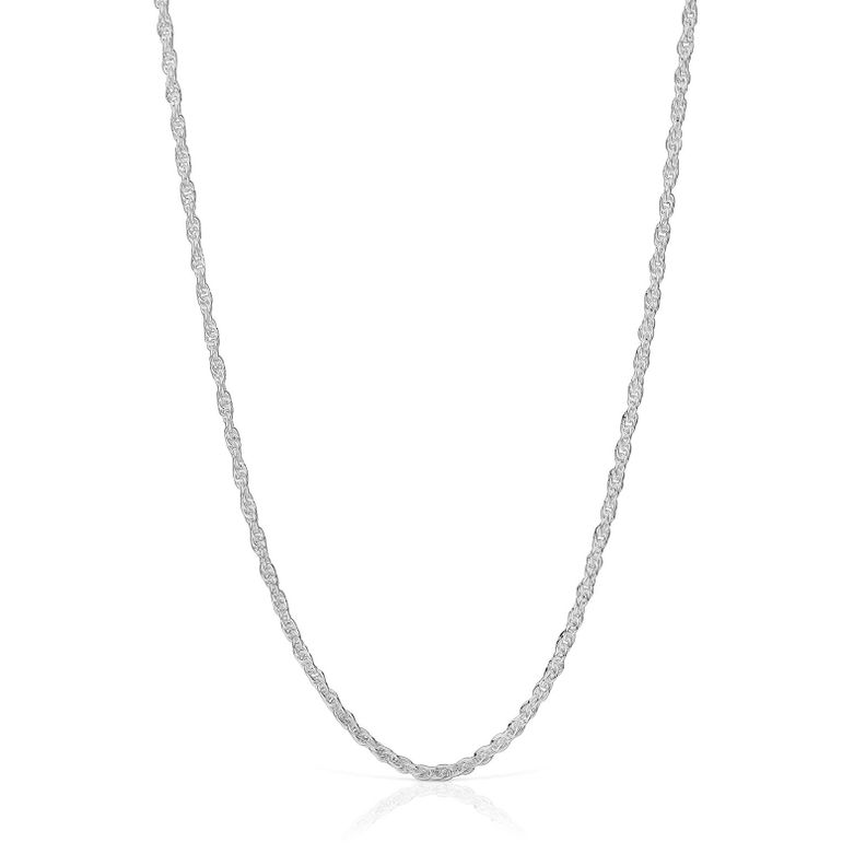 Gargantilla de plata con anillas ovales 50 cm Chain-0