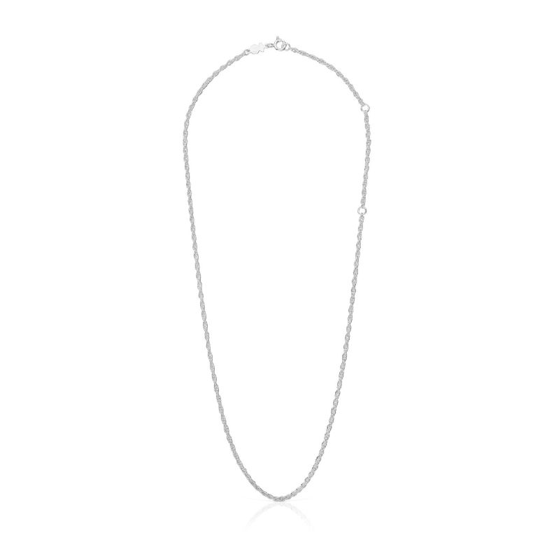 Gargantilla de plata con anillas ovales 50 cm Chain-1