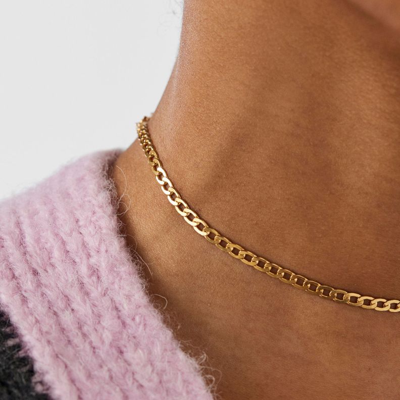 Gargantilla Tous Chain barbada de Plata Vermeil-5