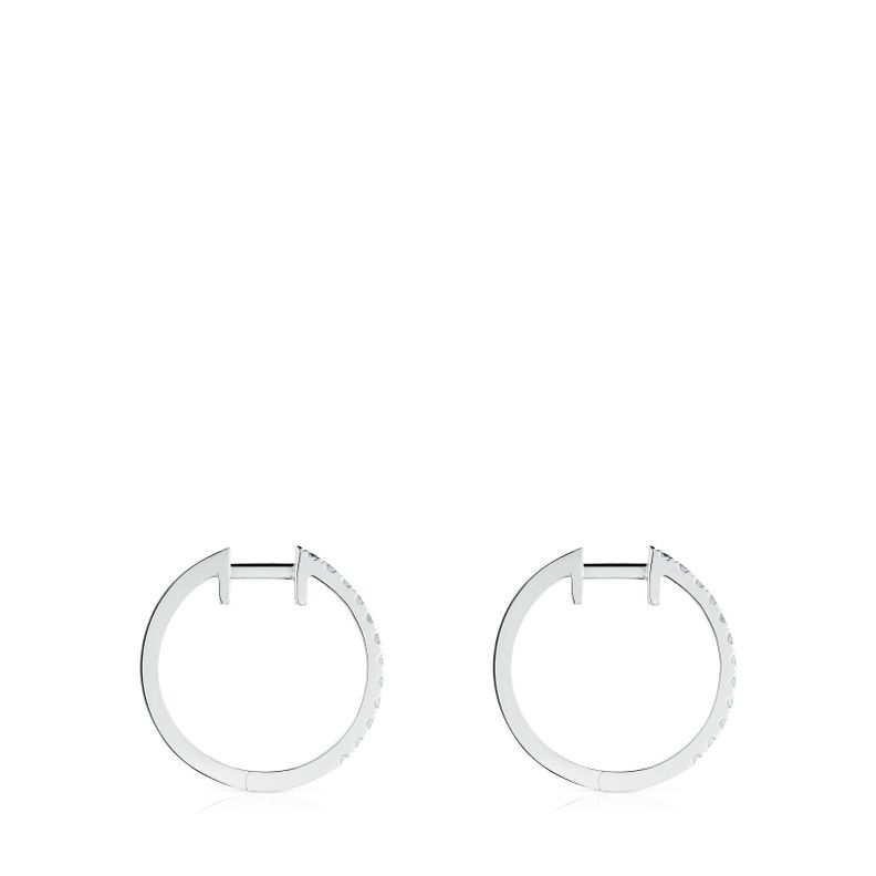 Aros de oro blanco con diamantes 12,5 mm Les Classiques-1