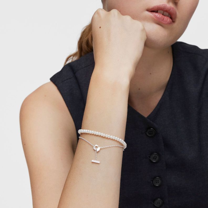 Pulsera cadena con oso de plata I-Bear-4
