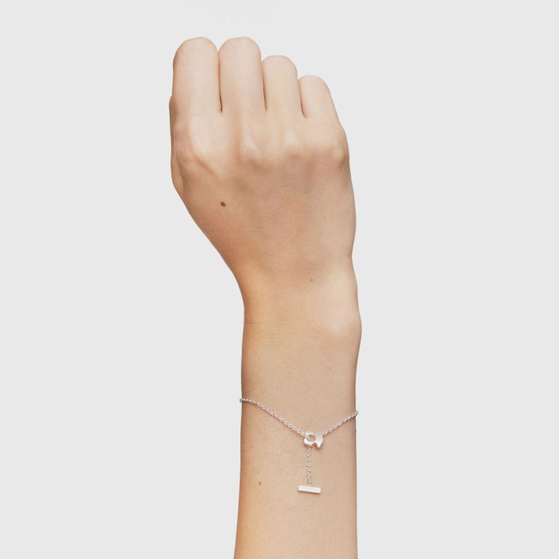 Pulsera cadena con oso de plata I-Bear-5