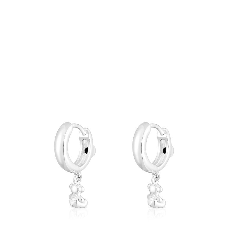 Aros de plata con ónix y motivo oso Bold Bear Tous-2