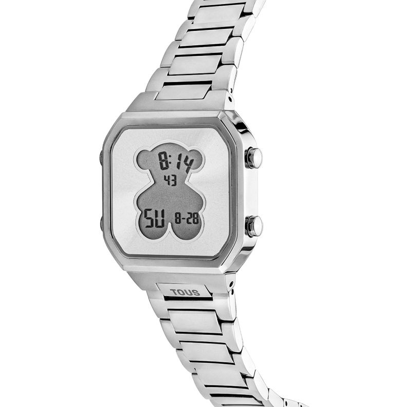 Reloj digital con brazalete de acero SS D-BEAR-1