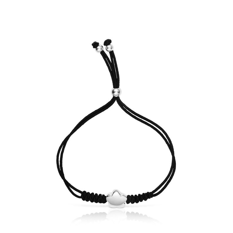 Pulsera de nylon con motivo flor de plata Bold Motif Tous-1