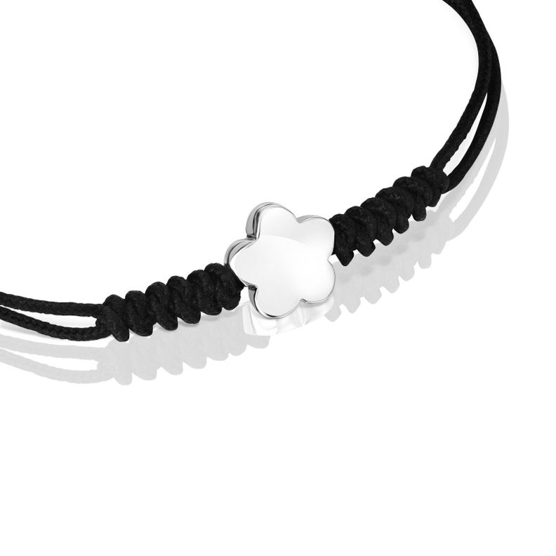 Pulsera de nylon con motivo flor de plata Bold Motif Tous-2