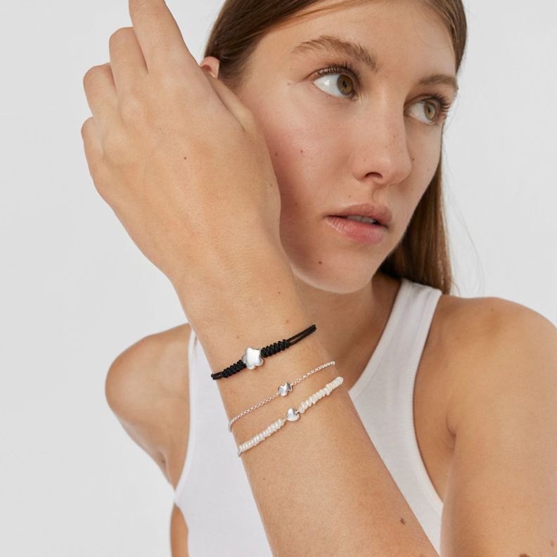 Pulsera de nylon con motivo flor de plata Bold Motif Tous-4