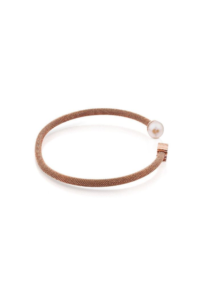 Pulsera Tous Icon Mesh de Acero y Plata Vermeil-1
