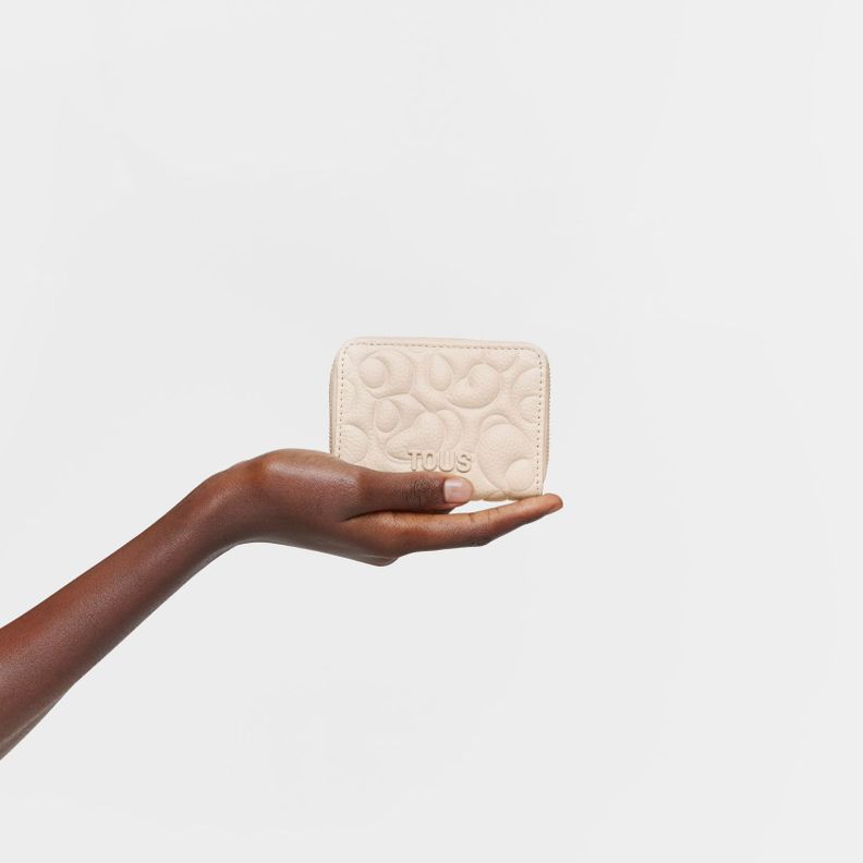 Monedero de piel beige TOUS Greta-3