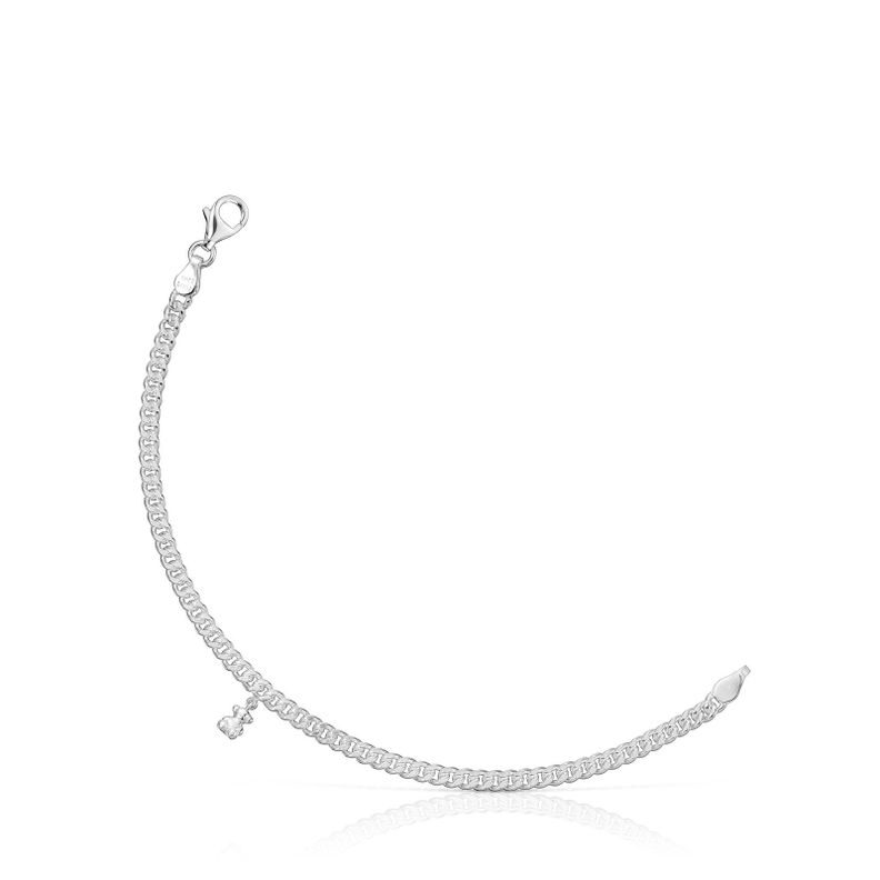 Pulsera cadena barbada de plata Bold Bear-0