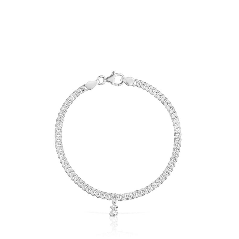 Pulsera cadena barbada de plata Bold Bear-1
