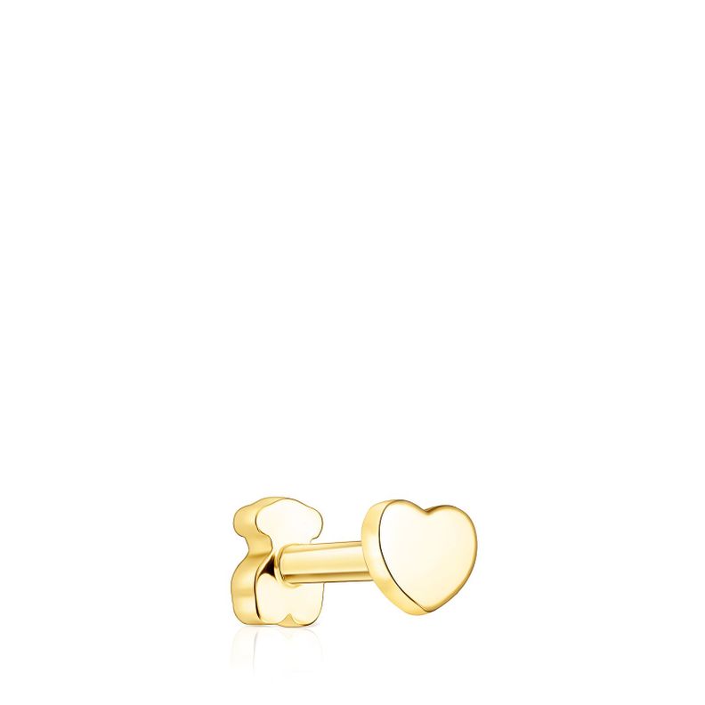Piercing de oreja corazón de oro TOUS Basics-1