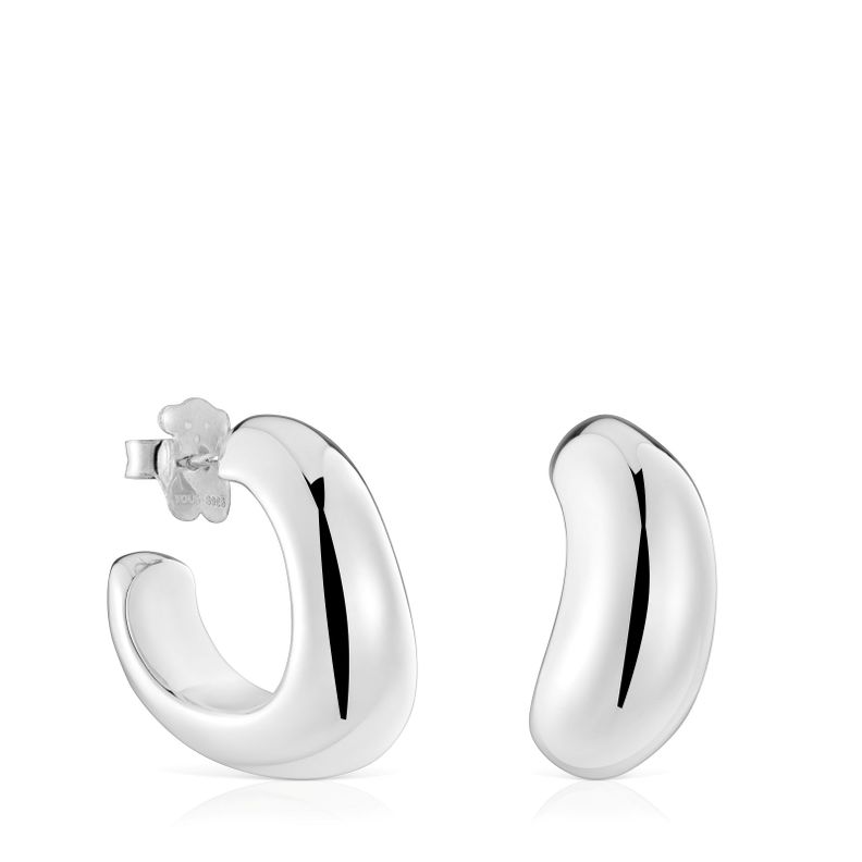 Pendientes de aro de plata Galia Basics-0