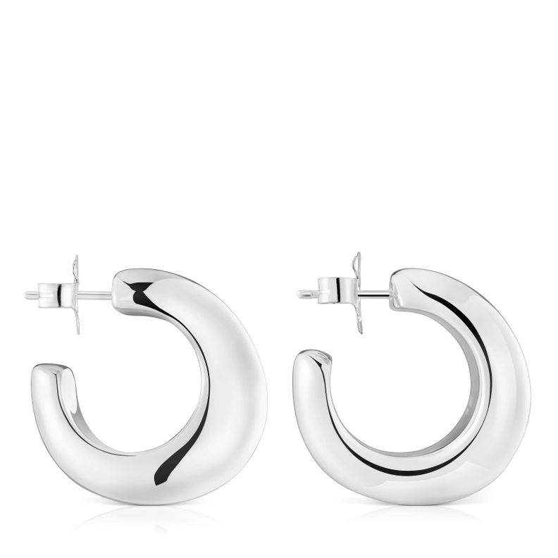 Pendientes de aro de plata Galia Basics-1